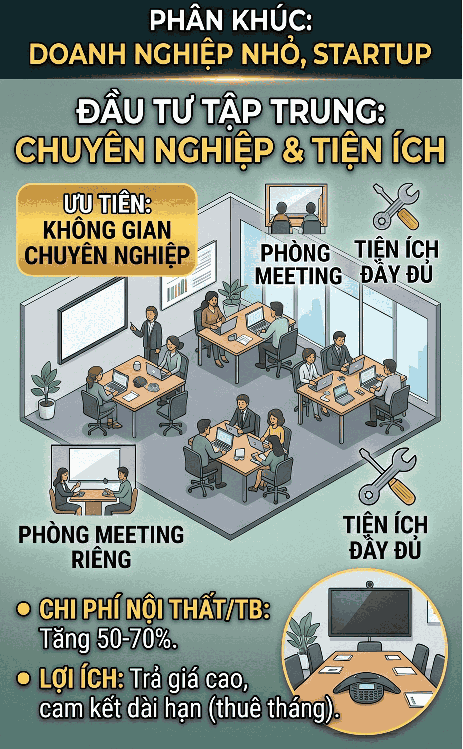 Chi phí đầu tư mô hình cafe coworking